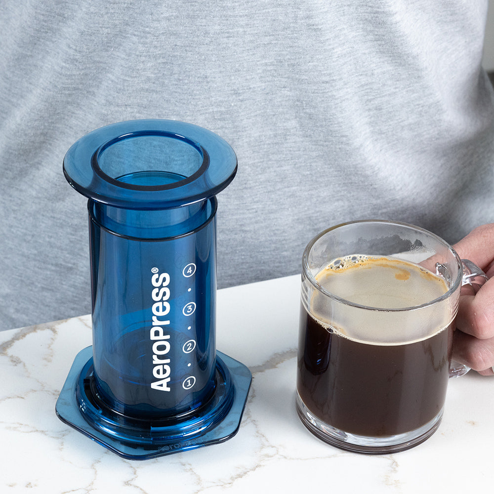 AeroPress Clear Coffee Maker (Blue)