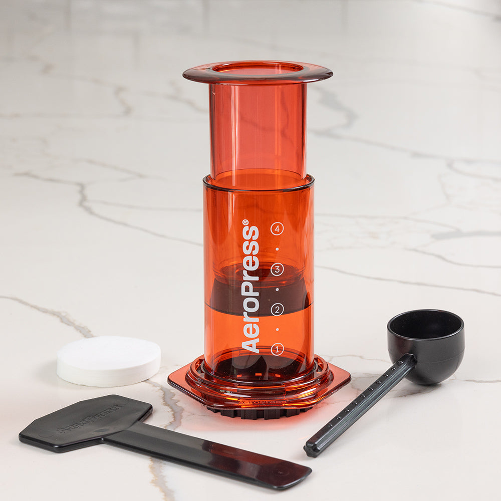 AeroPress Clear Coffee Maker (Red)