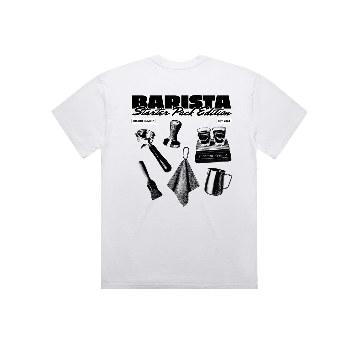 新品　PP* closet　LITTLE BARISTA SHIRT Barista Starter Pack Tee – Studio Black