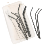 Black Reusable Straw Set