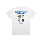 Cameras & Coffee Oversized T-Shirt - White