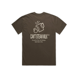 Can't Steam Milk Oversized T-Shirt - Brown