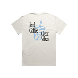 Iced Coffee Great Vibes Oversized T-Shirt - Oat Milk
