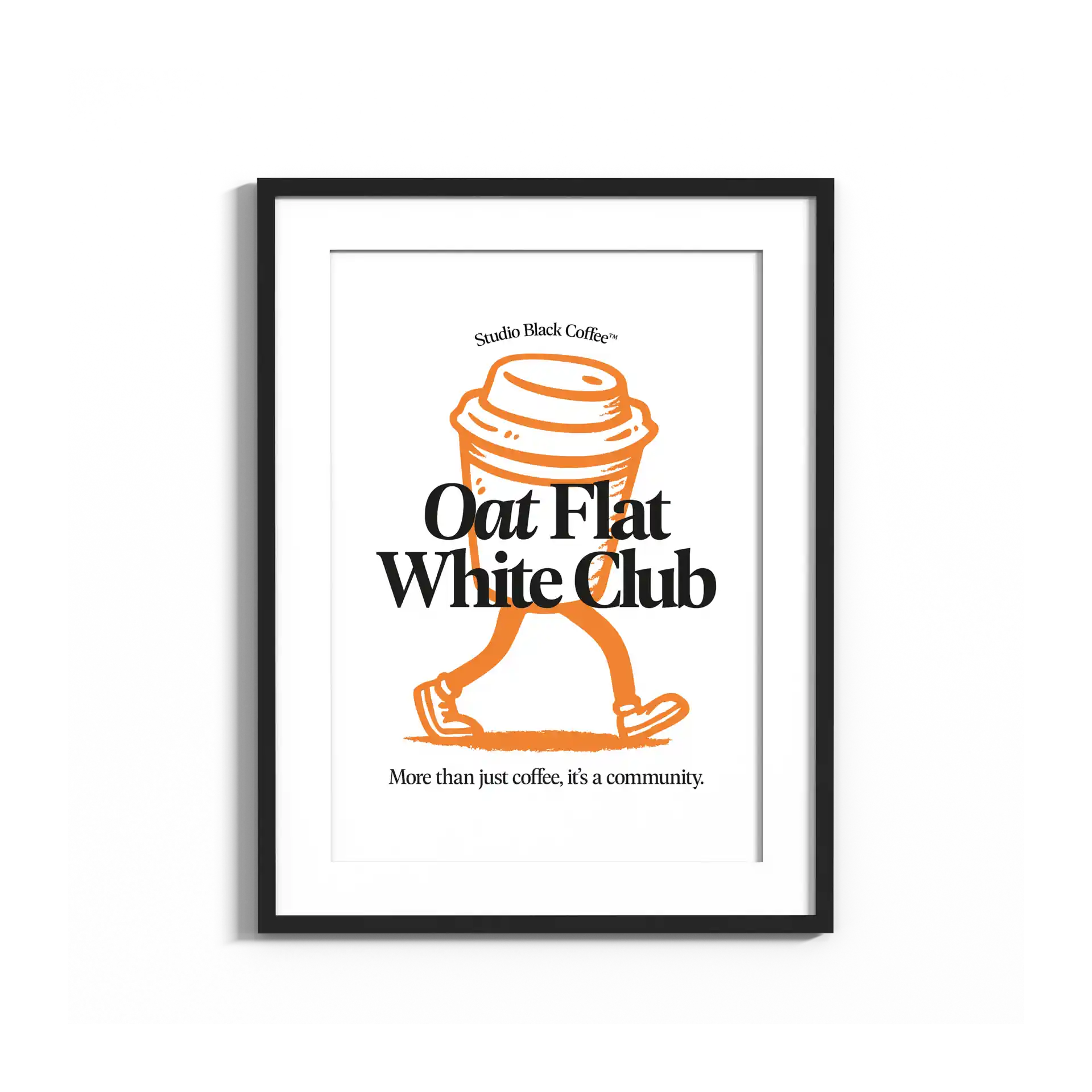 "Oat Flat White Club" Poster Print