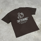 Can't Steam Milk Oversized T-Shirt - Brown