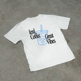 Iced Coffee Great Vibes Oversized T-Shirt - Oat Milk